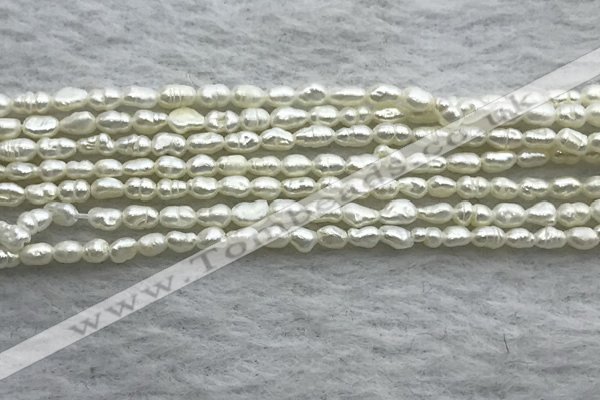 FWP150 14.5 inches 1.8mm - 2mm rice white freshwater pearl strands