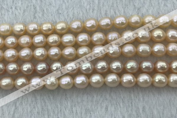 FWP180 15 inches 6mm - 7mm rice light purple freshwater pearl strands