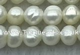 FWP25 14.5 inches 4mm - 4.5mm potato white freshwater pearl strands