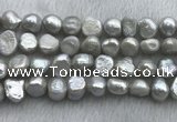 FWP256 15 inches 11mm - 12mm baroque grey freshwater pearl strands