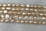 FWP275 15 inches 6mm - 7mm baroque pink freshwater pearl strands