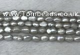 FWP276 15 inches 6mm - 7mm baroque grey freshwater pearl strands