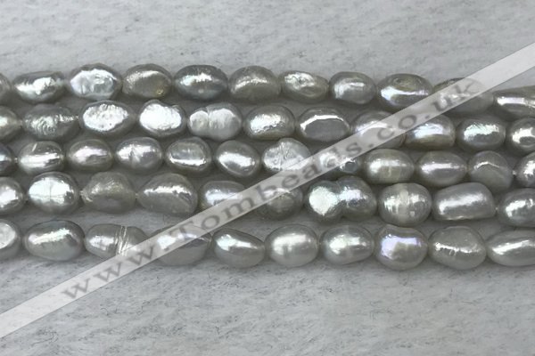 FWP276 15 inches 6mm - 7mm baroque grey freshwater pearl strands