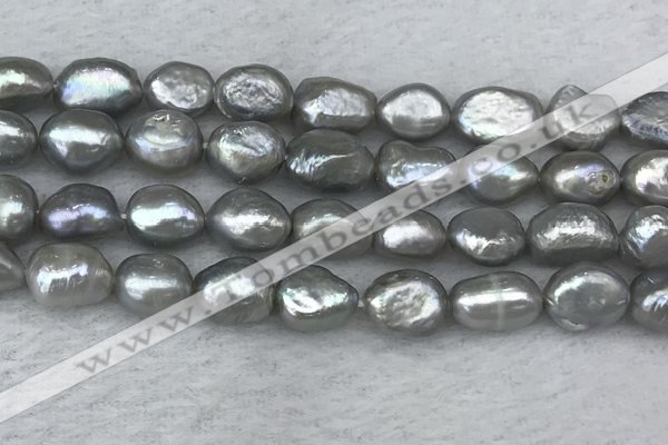 FWP287 15 inches 9mm - 10mm baroque grey freshwater pearl strands