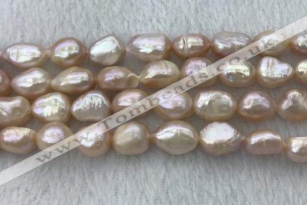 FWP291 15 inches 10mm - 11mm baroque purple freshwater pearl strands