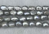 FWP307 15 inches 11mm - 12mm baroque grey freshwater pearl strands