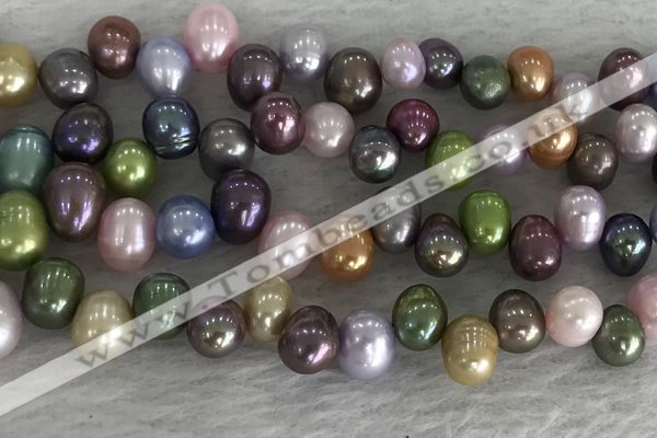 FWP342 Top-drilled 7mm - 8mm potato mixed freshwater pearl strands