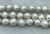 FWP360 15 inches 11mm - 12mm baroque freshwater nucleated pearl beads
