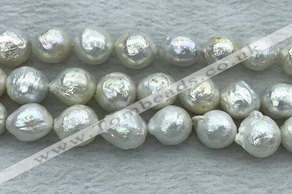 FWP360 15 inches 11mm - 12mm baroque freshwater nucleated pearl beads