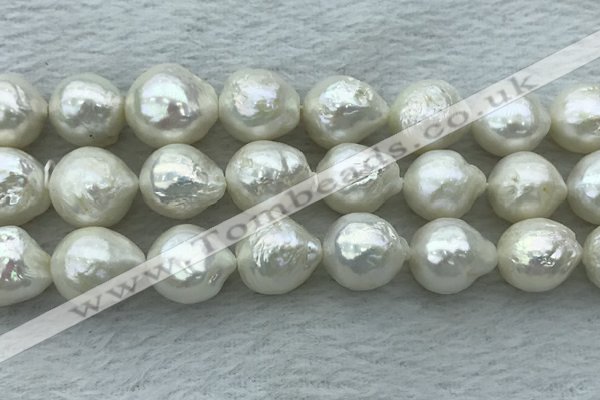 FWP361 15 inches 12mm - 13mm baroque freshwater nucleated pearl beads