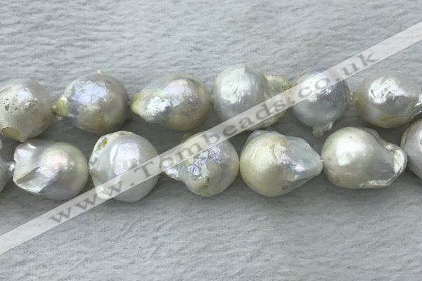 FWP363 15 inches 18mm - 22mm baroque freshwater nucleated pearl beads