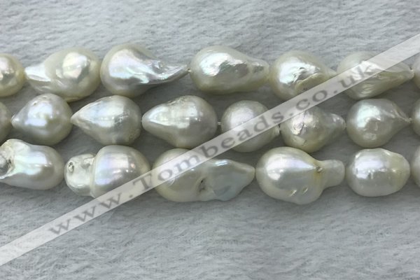 FWP365 15 inches 20mm - 22mm baroque freshwater nucleated pearl beads