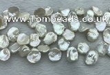 FWP375 Top-drilled 12mm - 15mm keshi freshwater pearl beads