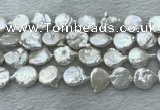 FWP380 15 inches 12mm - 13mm coin freshwater pearl beads
