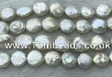 FWP386 15 inches 12mm - 13mm coin freshwater pearl beads