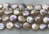 FWP391 15 inches 14mm - 15mm coin freshwater pearl beads