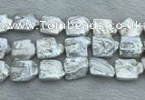 FWP401 15 inches 15mm - 18mm keshi freshwater pearl beads