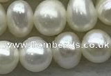 FWP44 14.5 inches 5mm - 5.5mm potato white freshwater pearl strands