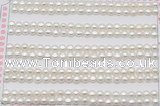 FWP452 half-drilled 4-4.5mm bread freshwater pearl beads