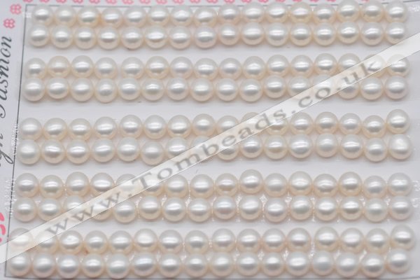 FWP454 half-drilled 5-5.5mm bread freshwater pearl beads