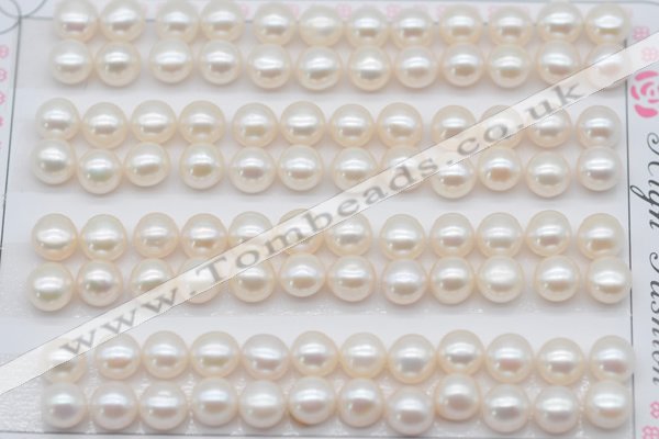 FWP457 half-drilled 6.5-7mm bread freshwater pearl beads