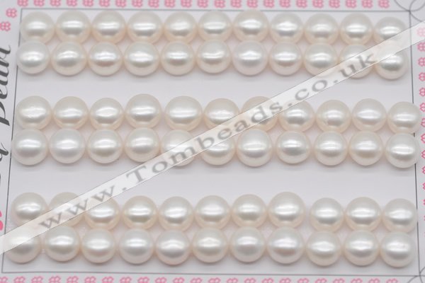 FWP460 half-drilled 8-8.5mm bread freshwater pearl beads