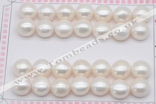 FWP467 half-drilled 11.5-12mm bread freshwater pearl beads