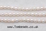 FWP487 14.5 inches 8mm - 9mm potato white freshwater pearl strands