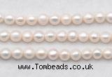 FWP488 14.5 inches 10mm - 11mm potato white freshwater pearl strands