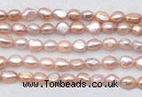 FWP498 14 inches 8mm - 9mm baroque lavender freshwater pearl strands