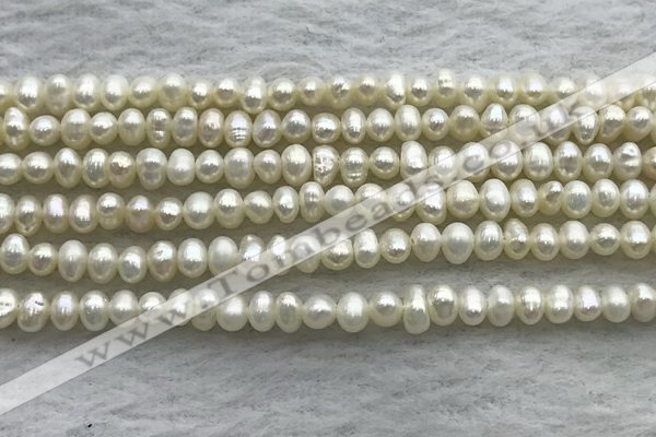 FWP50 14.5 inches 3mm - 3.5mm potato white freshwater pearl strands