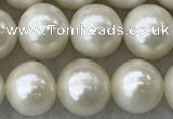 FWP75 15 inches 7mm - 8mm potato white freshwater pearl strands