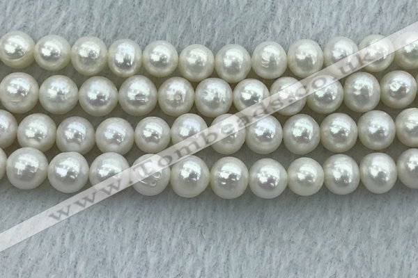 FWP86 15 inches 8mm - 9mm potato white freshwater pearl strands