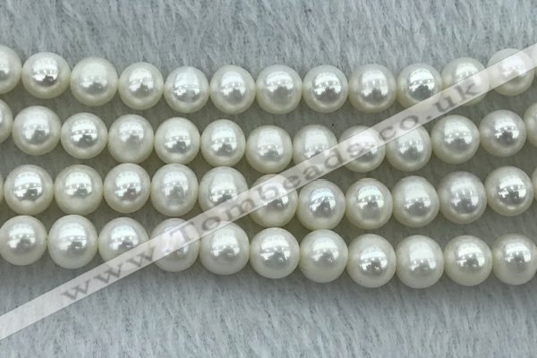 FWP87 15 inches 8mm - 9mm potato white freshwater pearl strands