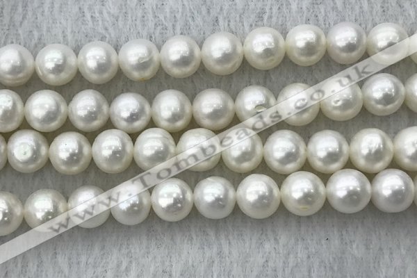 FWP89 15 inches 8mm - 9mm potato white freshwater pearl strands