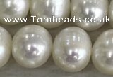 FWP90 15 inches 8mm - 9mm potato white freshwater pearl strands