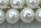 FWP91 15 inches 8mm - 9mm potato white freshwater pearl strands