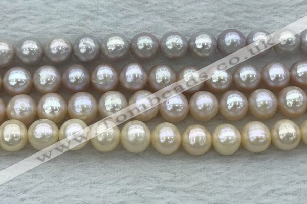 FWP94 15 inches 8mm - 9mm potato purple freshwater pearl strands