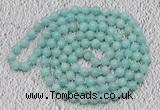 GMN103 Hand-knotted 6mm amazonite 108 beads mala necklaces