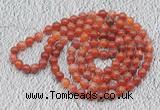 GMN107 Hand-knotted 6mm fire agate 108 beads mala necklaces