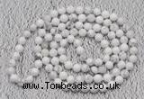 GMN110 Hand-knotted 6mm white howlite 108 beads mala necklaces