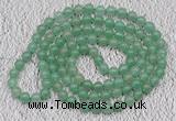 GMN116 Hand-knotted 6mm green aventurine 108 beads mala necklaces