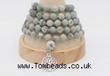 GMN1162 Hand-knotted 8mm, 10mm artistic jasper 108 beads mala necklaces with charm