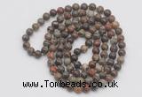 GMN136 Hand-knotted 6mm ocean agate 108 beads mala necklaces
