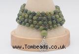 GMN2449 Hand-knotted 6mm Canadian jade 108 beads mala necklaces with charm