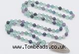 GMN4003 Hand-knotted 8mm, 10mm fluorite 108 beads mala necklace with pendant