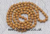 GMN445 Hand-knotted 8mm, 10mm wooden jasper 108 beads mala necklaces