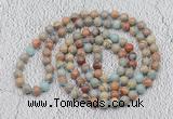 GMN455 Hand-knotted 8mm, 10mm serpentine jasper 108 beads mala necklaces