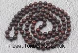 GMN458 Hand-knotted 8mm, 10mm brecciated jasper 108 beads mala necklaces
