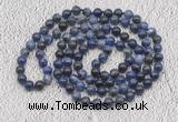 GMN472 Hand-knotted 8mm, 10mm sodalite 108 beads mala necklaces